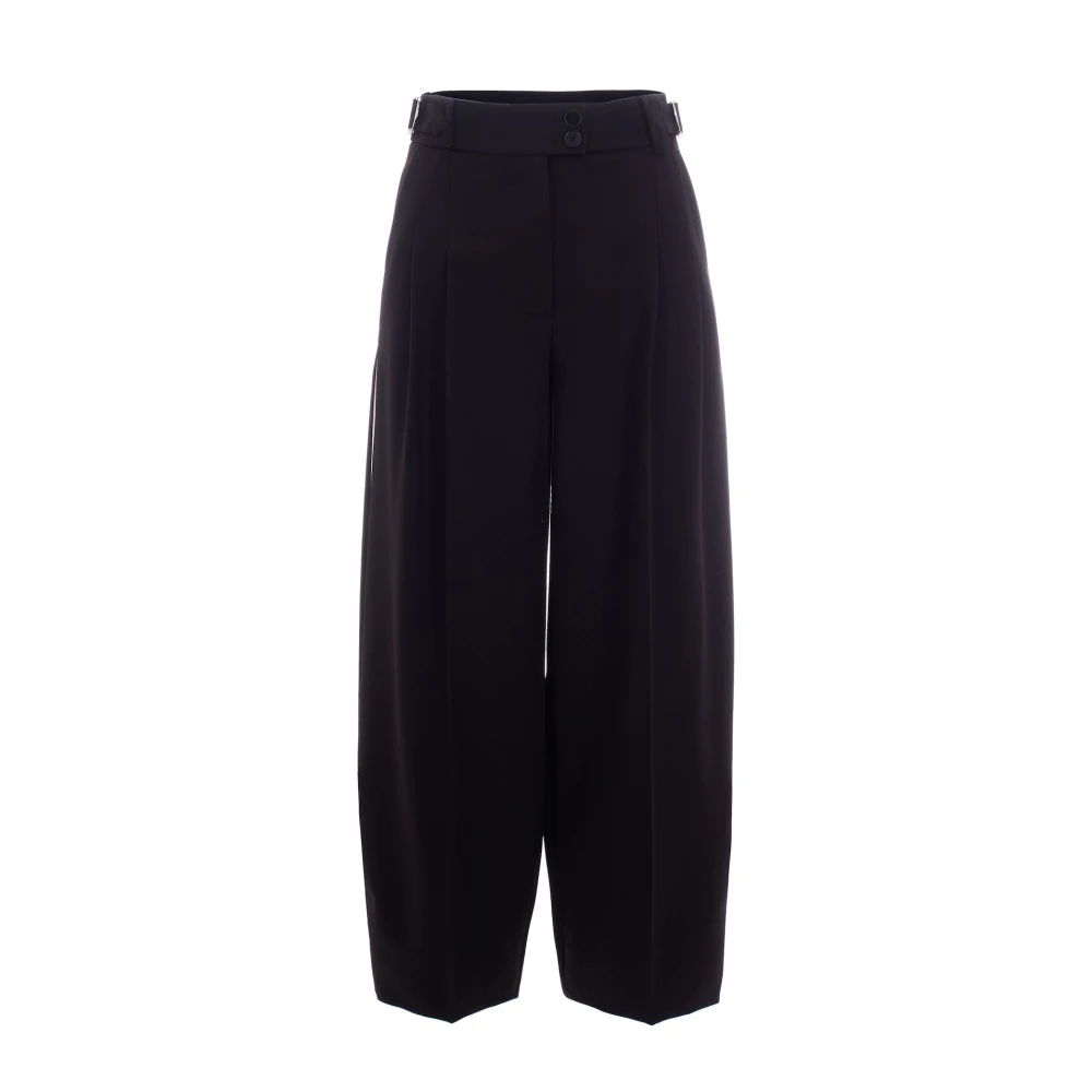 Patrizia Pepe Damen Schwarz - Wide Hosen - Trousers - K - Xs