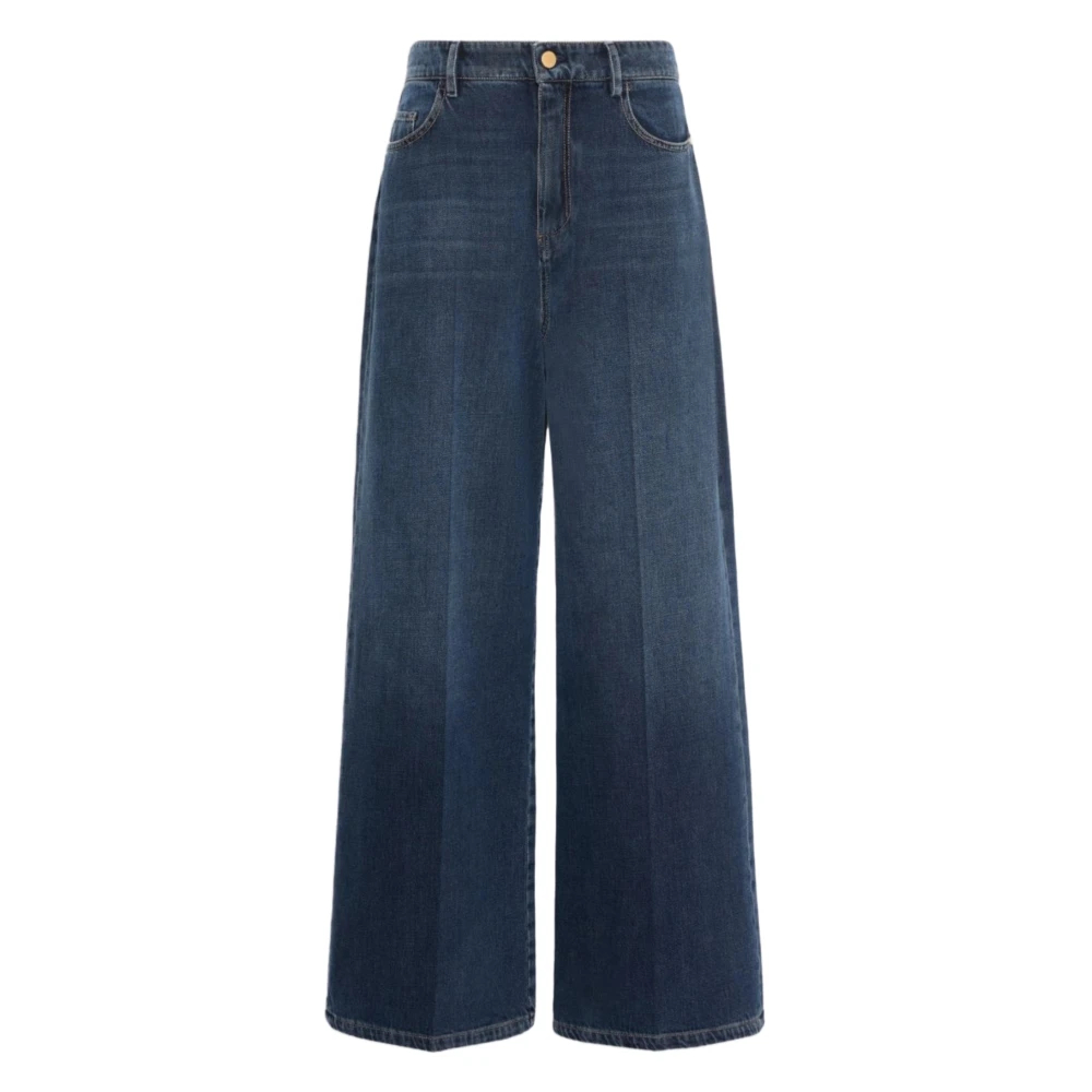 Max Mara Damen Blau - Wide Jeans - Jeans - L