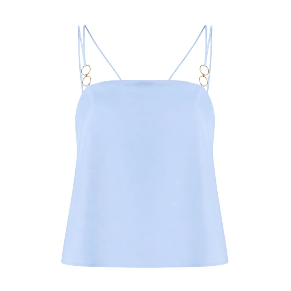 Nenette Damen Blau - Pleated-Back Top With Jewel Straps - Tops - S