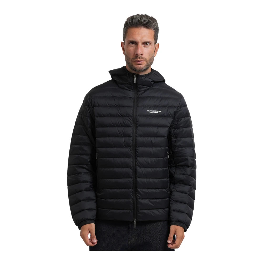 VAN GRAAF Armani Exchange Herren Schwarz Steppjacke Polyamid Klein - Bild 8