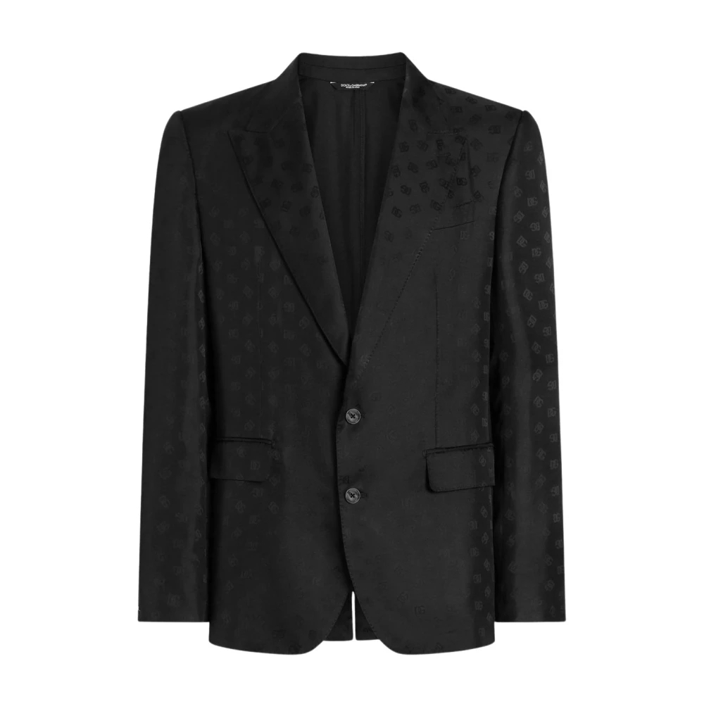 Dolce & Gabbana Herren Schwarz - Sicilia Light Einreihige Jacke Aus Seidentwill - Suits - K - 3XL
