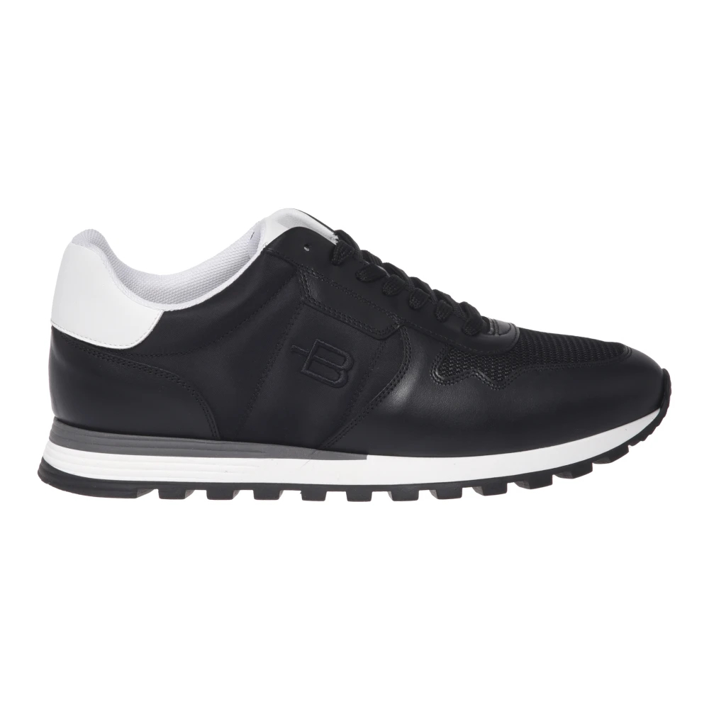 Baldinini Herren Schwarz - Leather And Fabric Sneaker - Shoes - K - 45 Eu