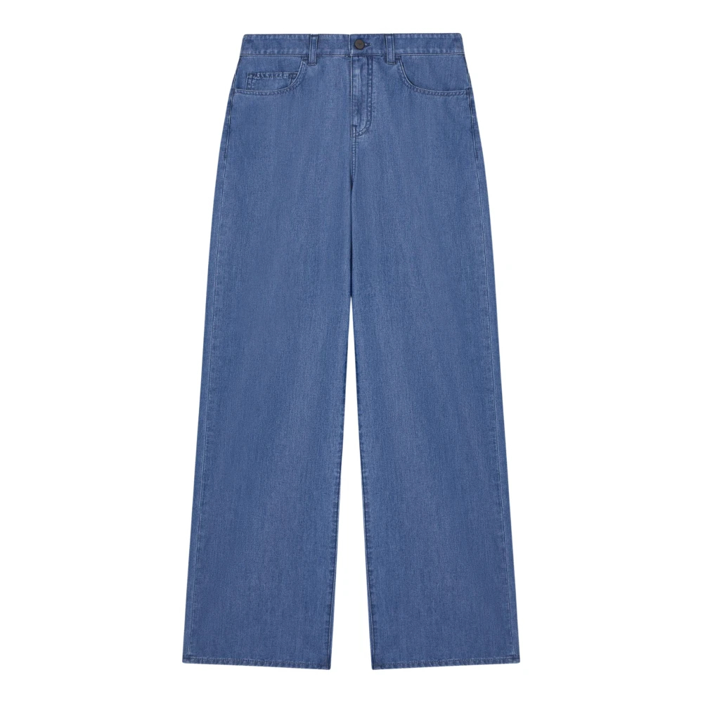Emporio Armani Damen Blau - Wide Cotton Jeans - Jeans - W26