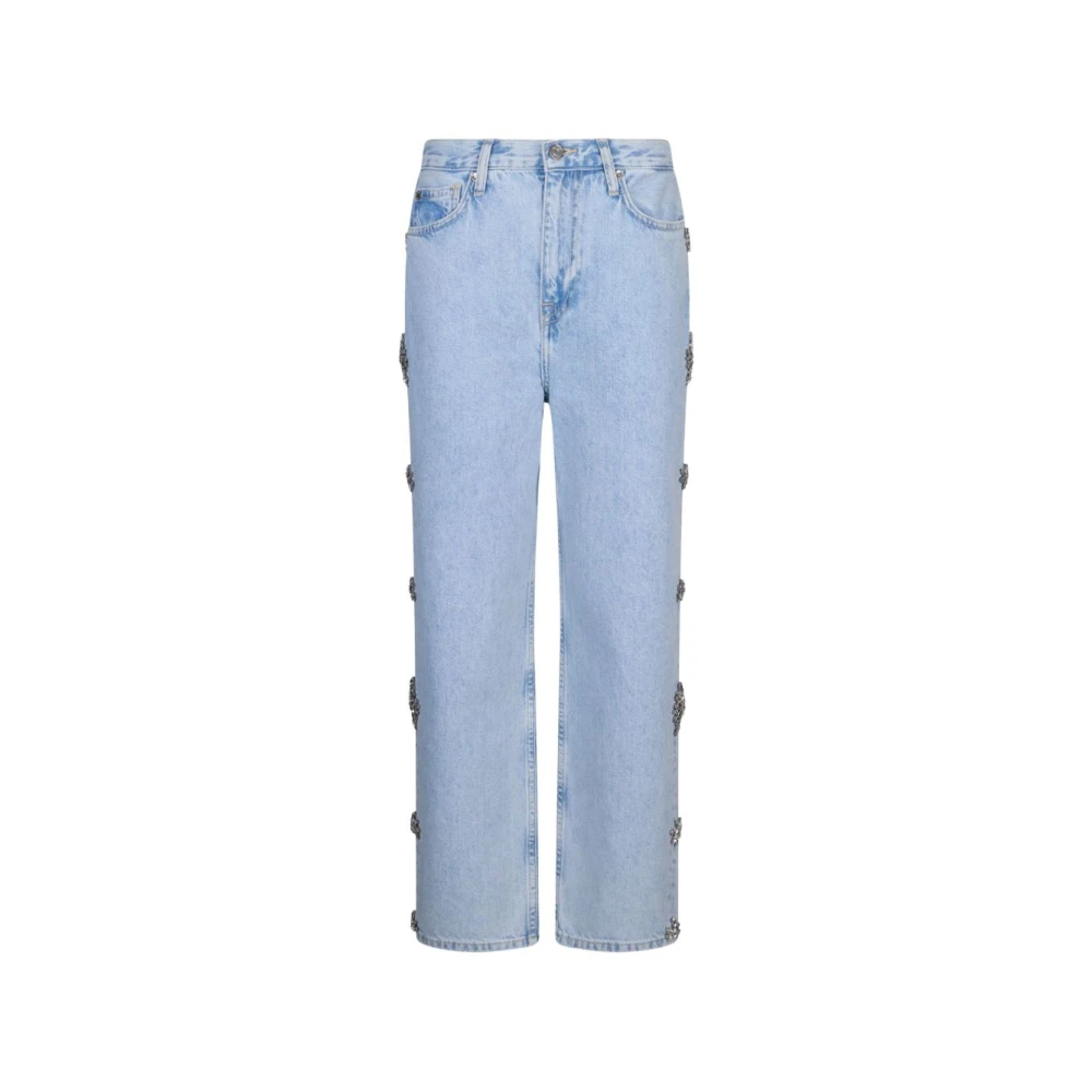 Liu Jo Damen Blau - Bejewelled Gerades Jeans - Jeans - W27