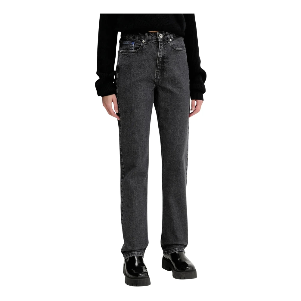 Karl Lagerfeld - High-Rise Gerades Jeans - Jeans - Damen - Grau - W26 L32