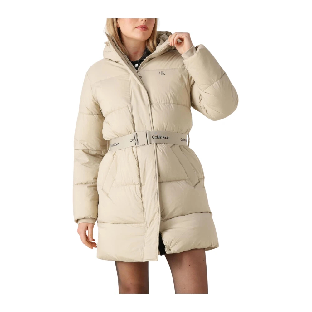 Calvin Klein Damen Daunenmantel Belted Midweight Long mit Taillengürtel - Bild 5