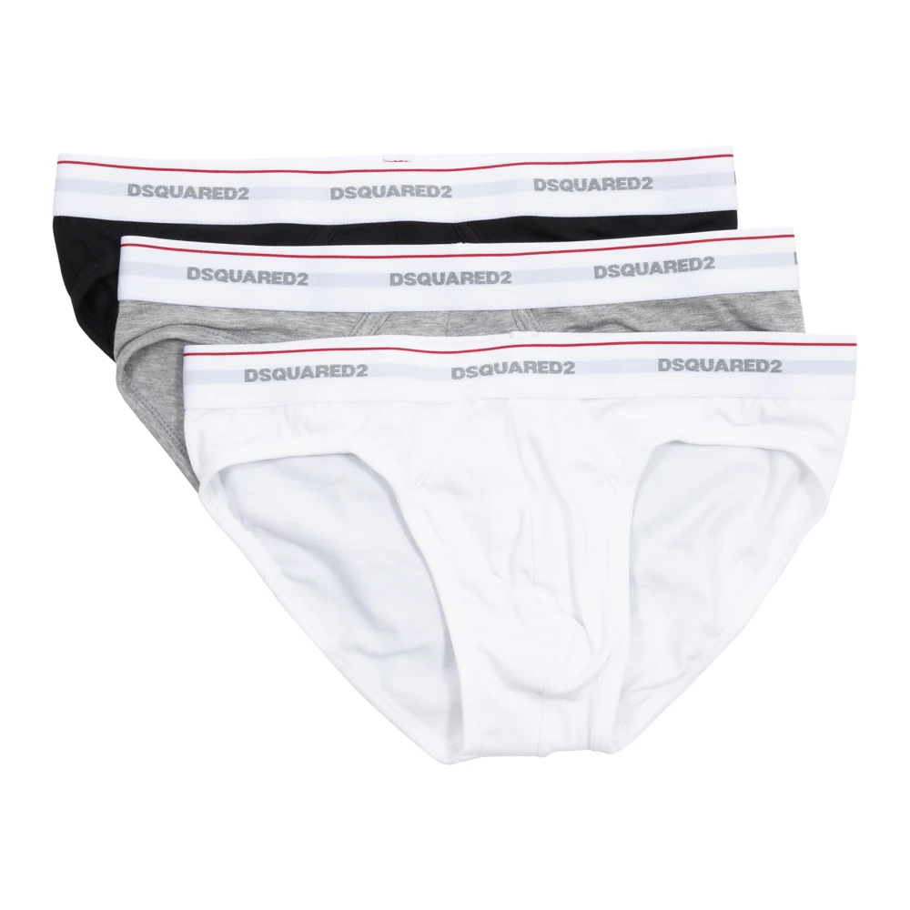 Dsquared2 Herren Multicolor - Einfache Slips 3Er-Pack Mit Elastischem Bund - Underwear - Mehrfarbig -S