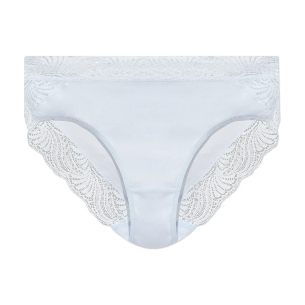 Hanro Damen Blau - Cotton Delight Midi Slips - Underwear - M
