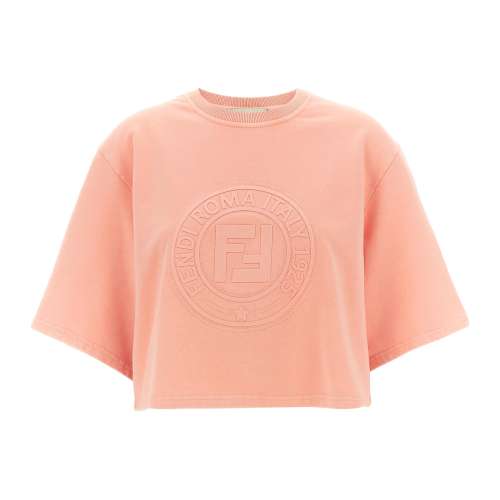 Fendi Damen Rosa - 3D 'Roma' Sweatshirt - Sweatshirts & Hoodies - S