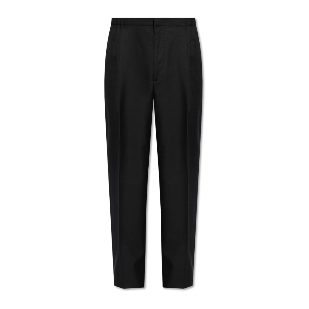 Fendi Herren Schwarz - Wollhose Mit Bundfalten - Trousers - K - M