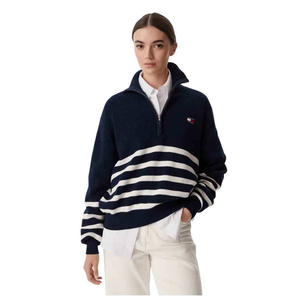 Tommy Jeans (Pvh Group) - Tjw Quarter Zip Sweater Dark Night Navy - Gr. - M - Bild 4