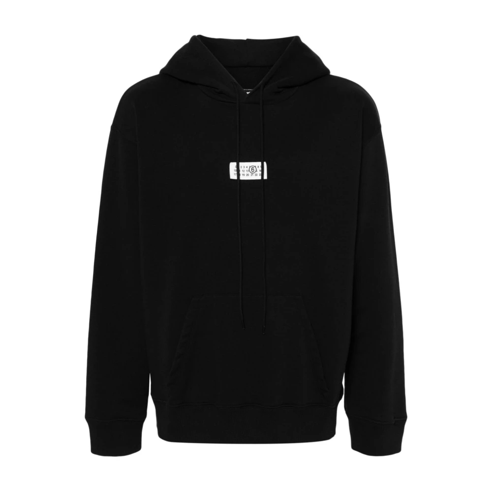 Mm6 Maison Margiela Herren Schwarz - Logo Hoodie - Sweatshirts & Hoodies - K - 2XL