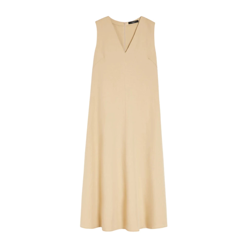 Weekend Max Mara Damen Beige - Ausgestelltes Midikleid Mit V-Ausschnitt - Dresses - Xs