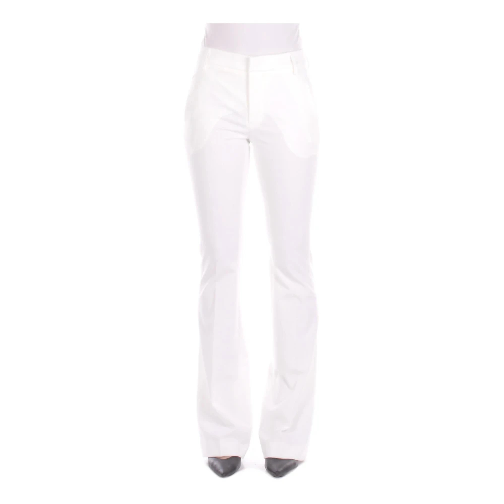 Dondup Damen Weiß - E Slim Fit Hose Mit Reißverschluss - Trousers - W28