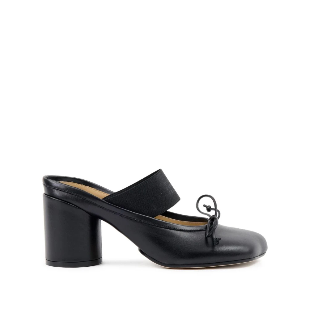 Mm6 Maison Margiela Damen Schwarz - E Sandalen Mit Elastischem Riemen Und Blockabsatz - Shoes - K - 40 Eu