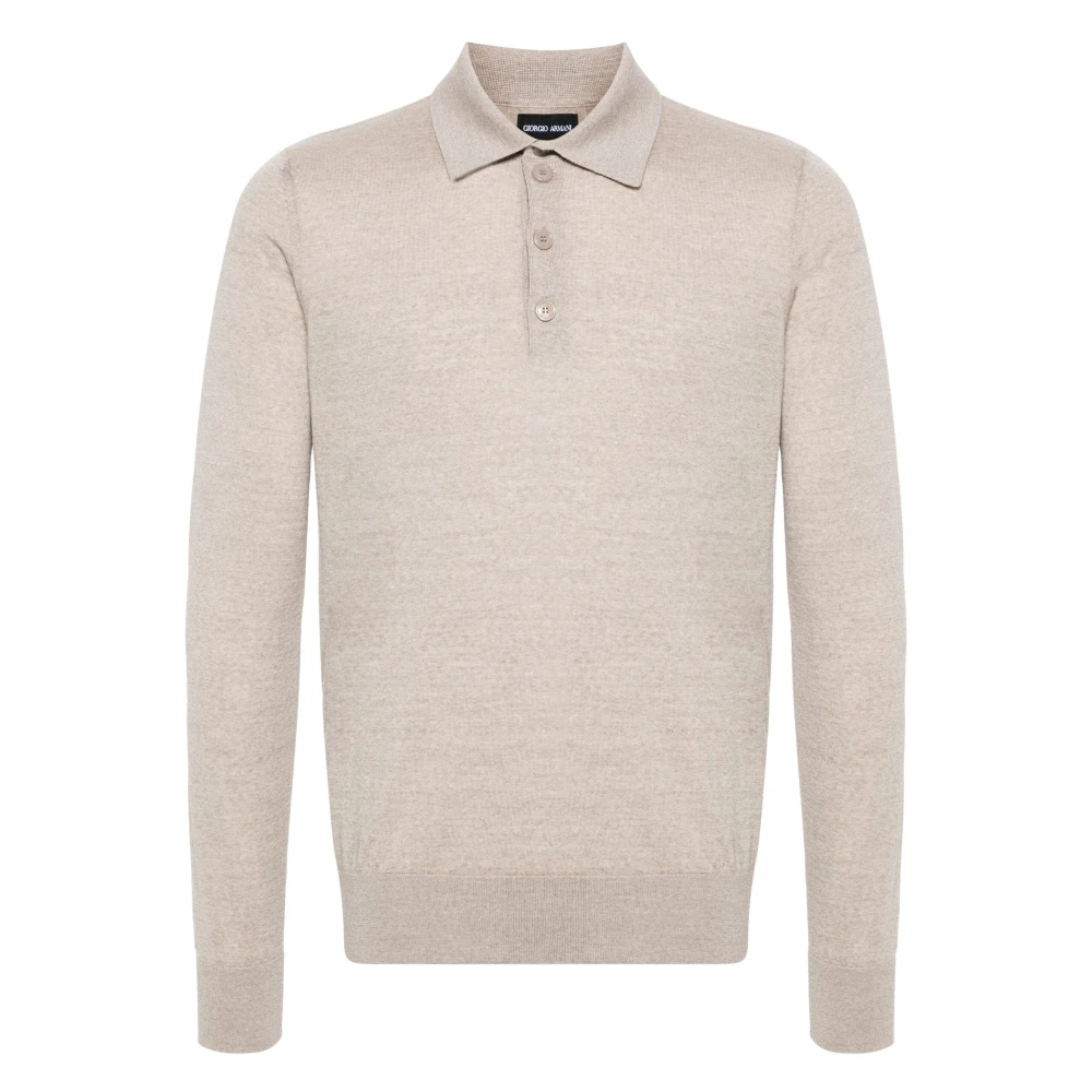 Giorgio Armani Herren Beige - Eleganter R Wollpullover - Tops - M