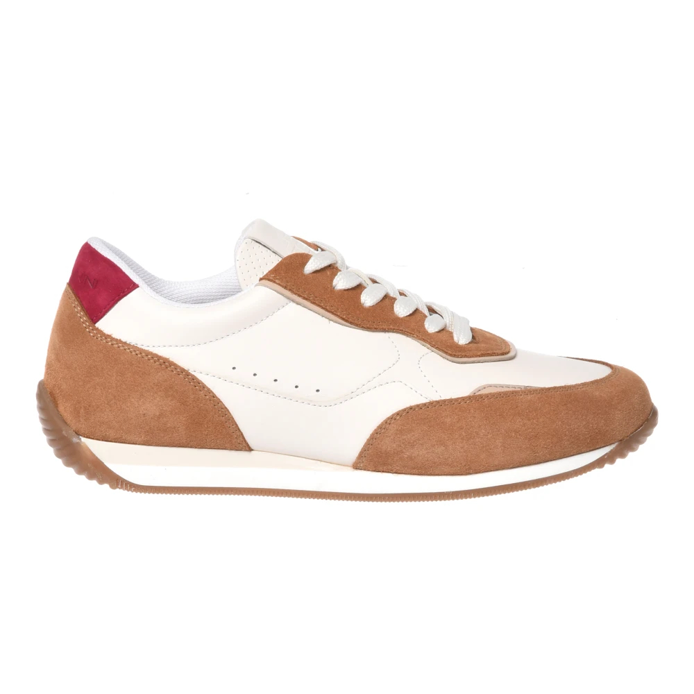 Baldinini Damen Multicolor - Sneaker Aus Hellbraunem Wildleder Und Weißem Leder - Shoes - Mehrfarbig - 40 Eu