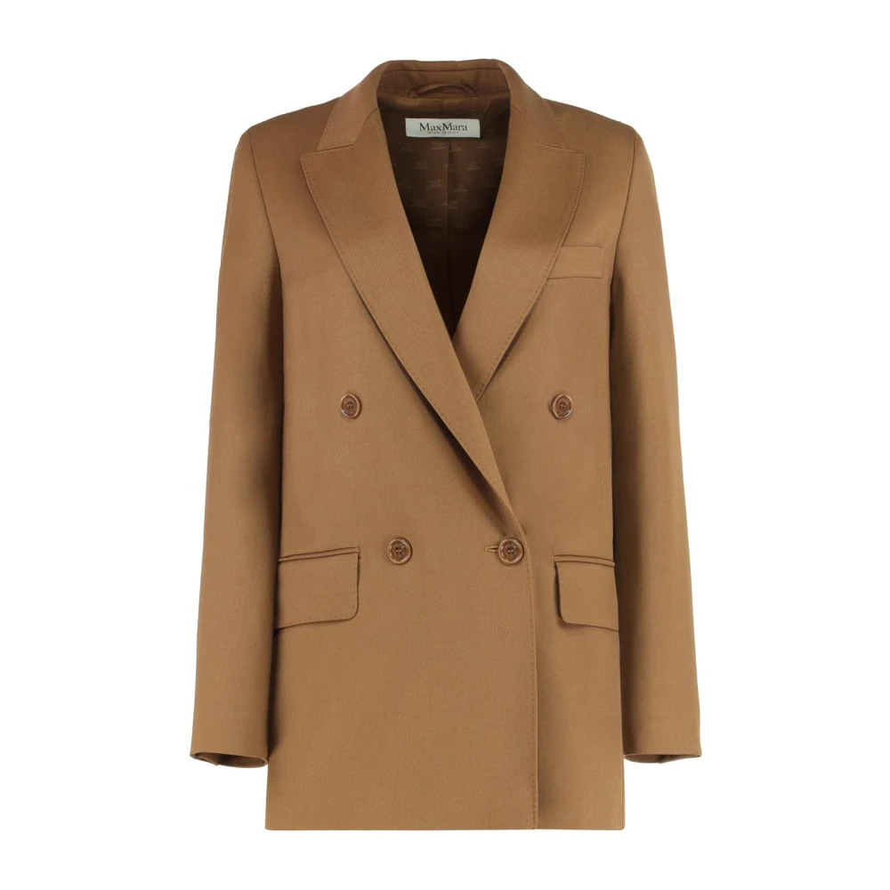 Max Mara Damen Braun - Doppelreihiger Blazer Aus Wollmischung - Jackets - Xs