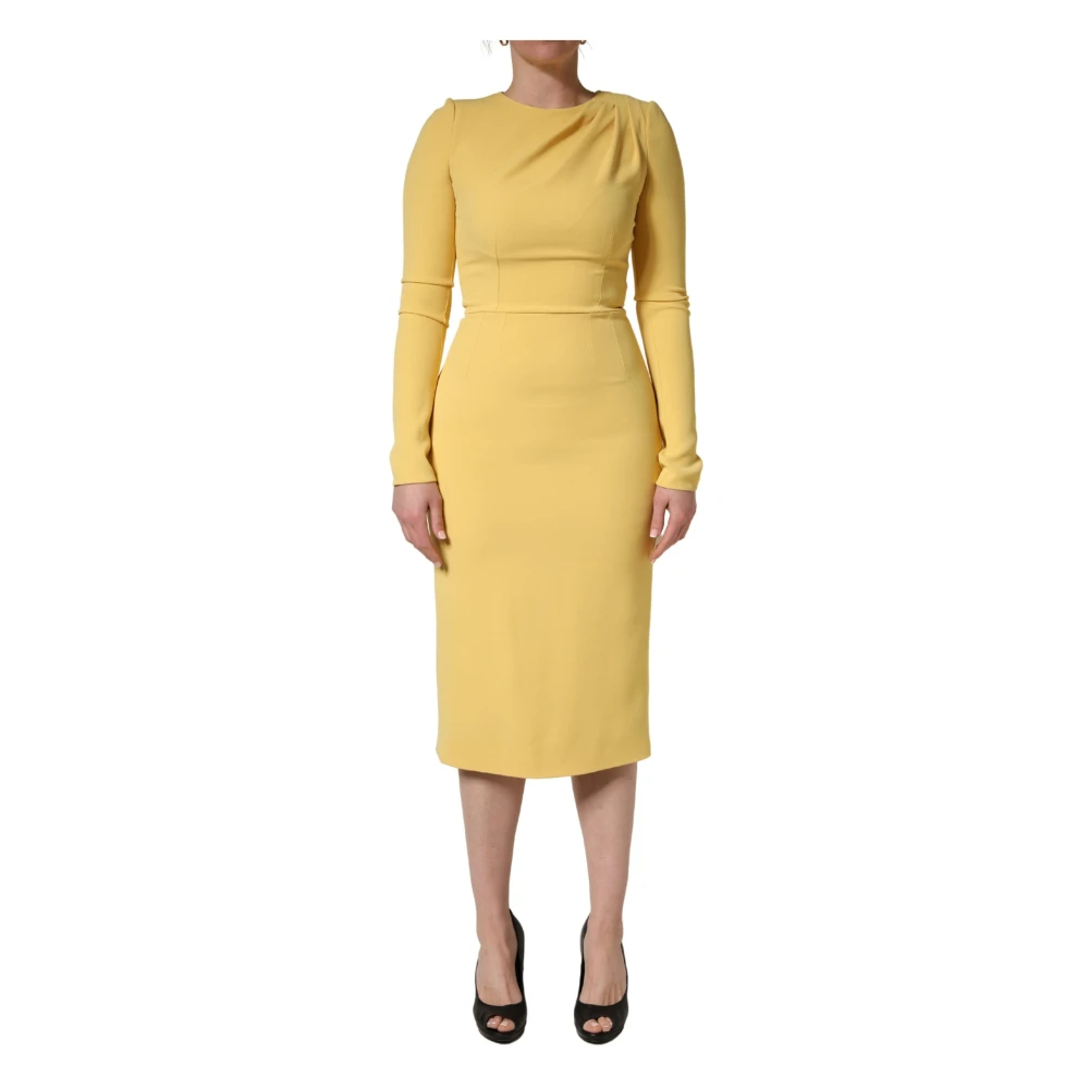 Dolce & Gabbana Damen Gelb - Sheath Midi Kleid - Dresses - S