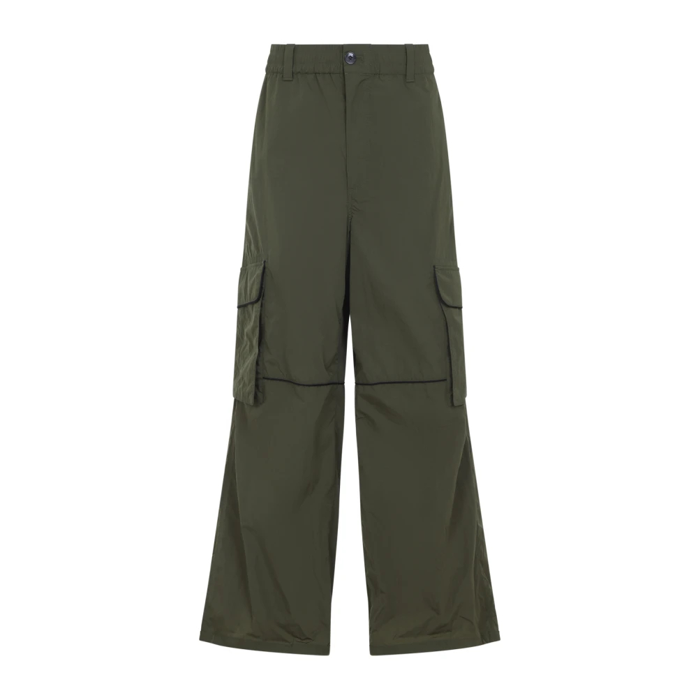 Marni Herren Grün - Cargo-Hose Aus Nylon Mit Knitterstruktur - Trousers - M