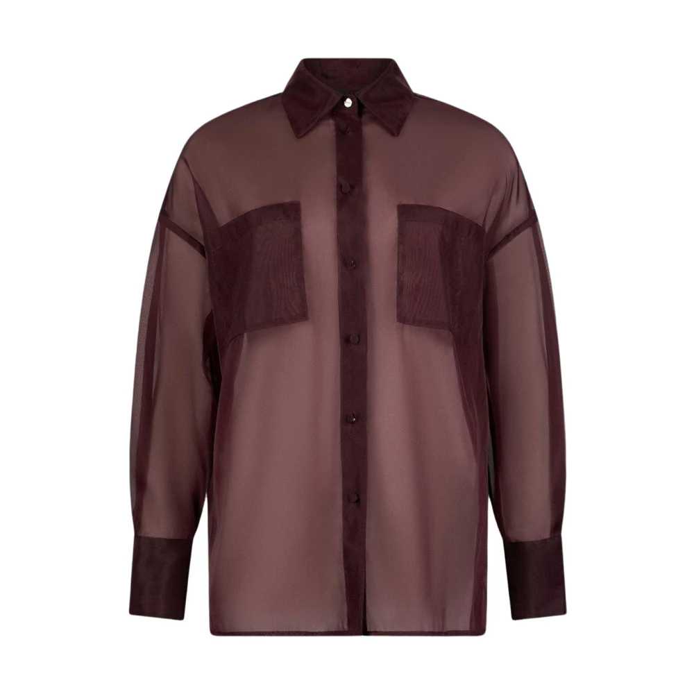 Liu Jo Damen Braun - Organza Shirt - Blouses & Shirts - M