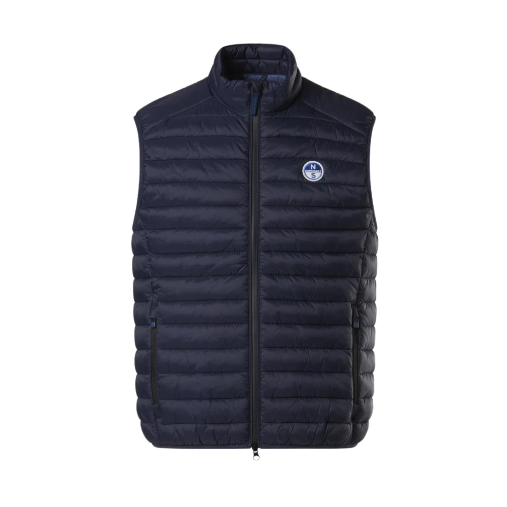 North Sails Herren Blau Steppweste Mikrofaser Unifarben - Bild 5