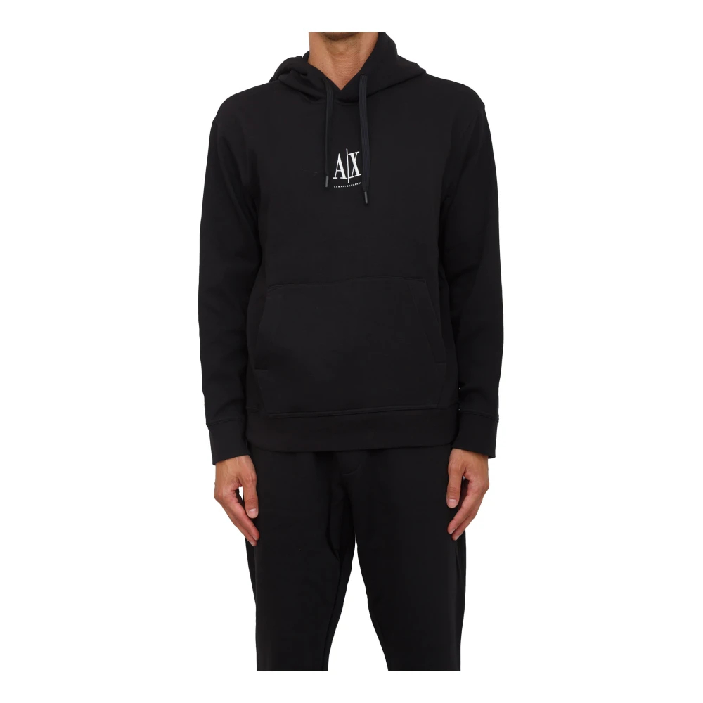 Armani Exchange - Schwarzer Kapuzenpullover Frühling/Sommer Herren - Sweatshirts & Hoodies - Herren - Schwarzk - M - Bild 4