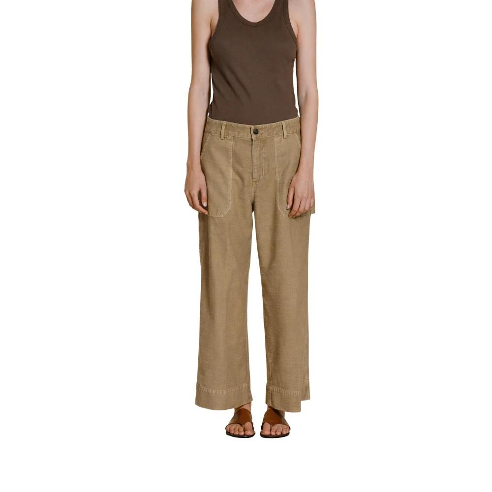Mason's Damen Braun - Dallas Wide Cargo Pants - Trousers - 2XS