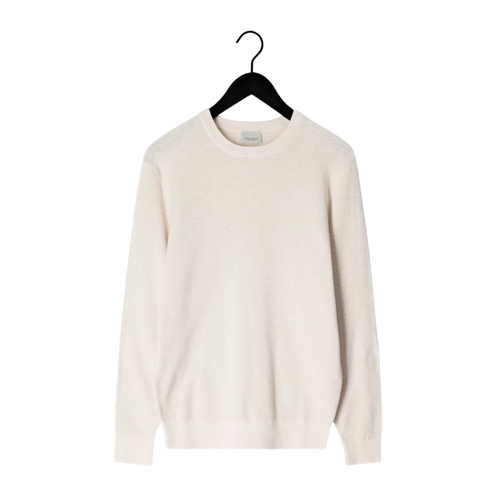 Profuomo - Cremefarbener Rundhalspullover Cremeweiß - Gr. - Xxl - Bild 6
