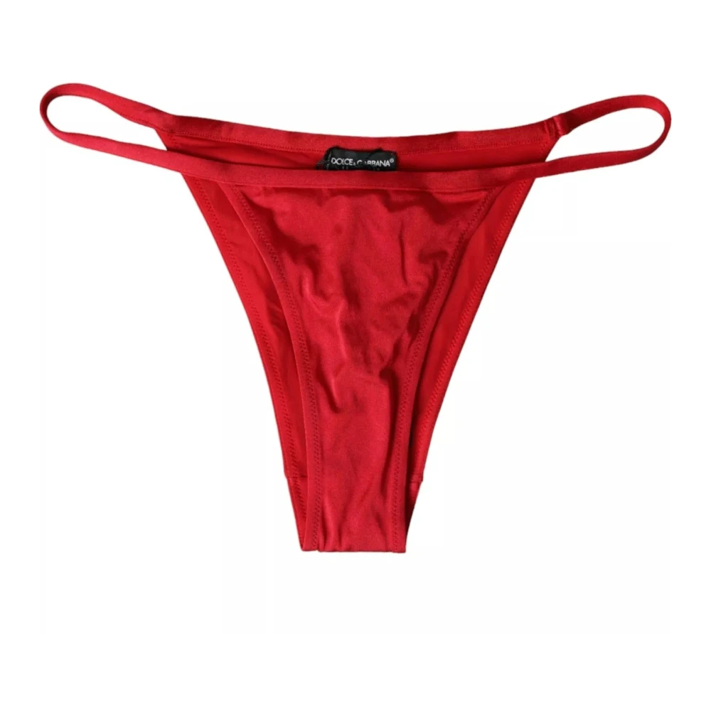 Dolce & Gabbana Damen Rot - Er Nylon Strandbekleidung Bikini Unterteil - Swimwear - M
