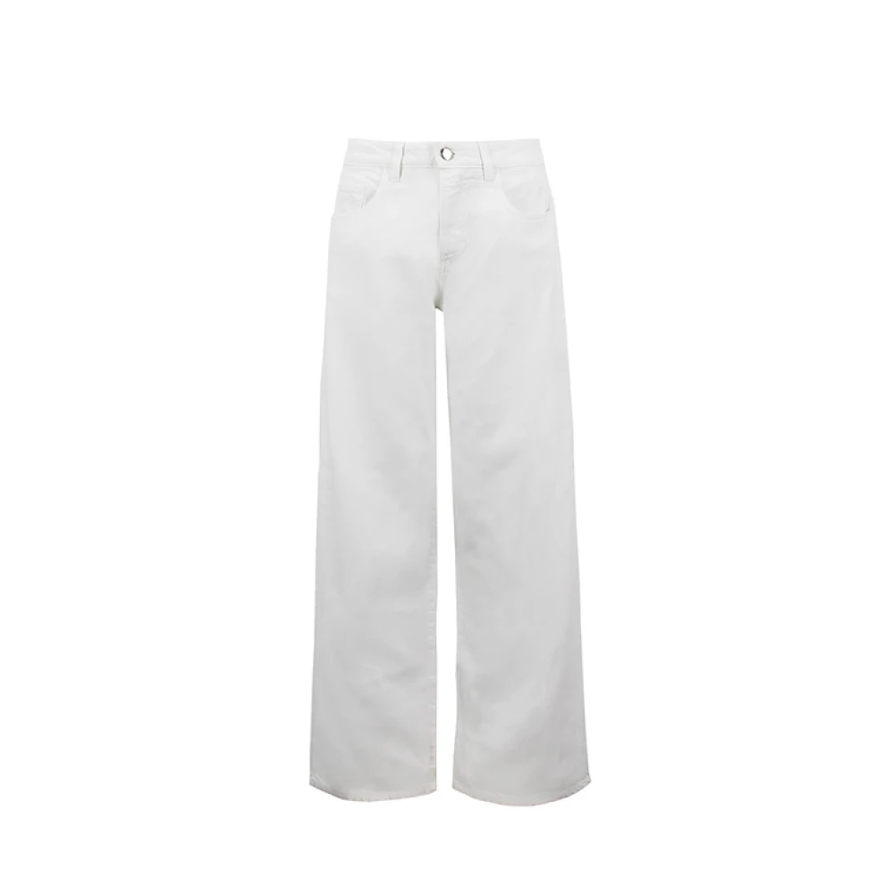 Icon Denim Damen Weiß - E Wide Leg Low Rise Jeans - Jeans - W24