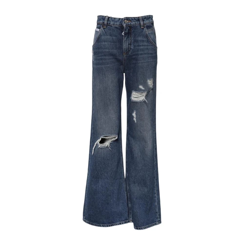 Dolce & Gabbana Damen Blau - High Waist Wide Leg Denim Jeans - Jeans - 3XS
