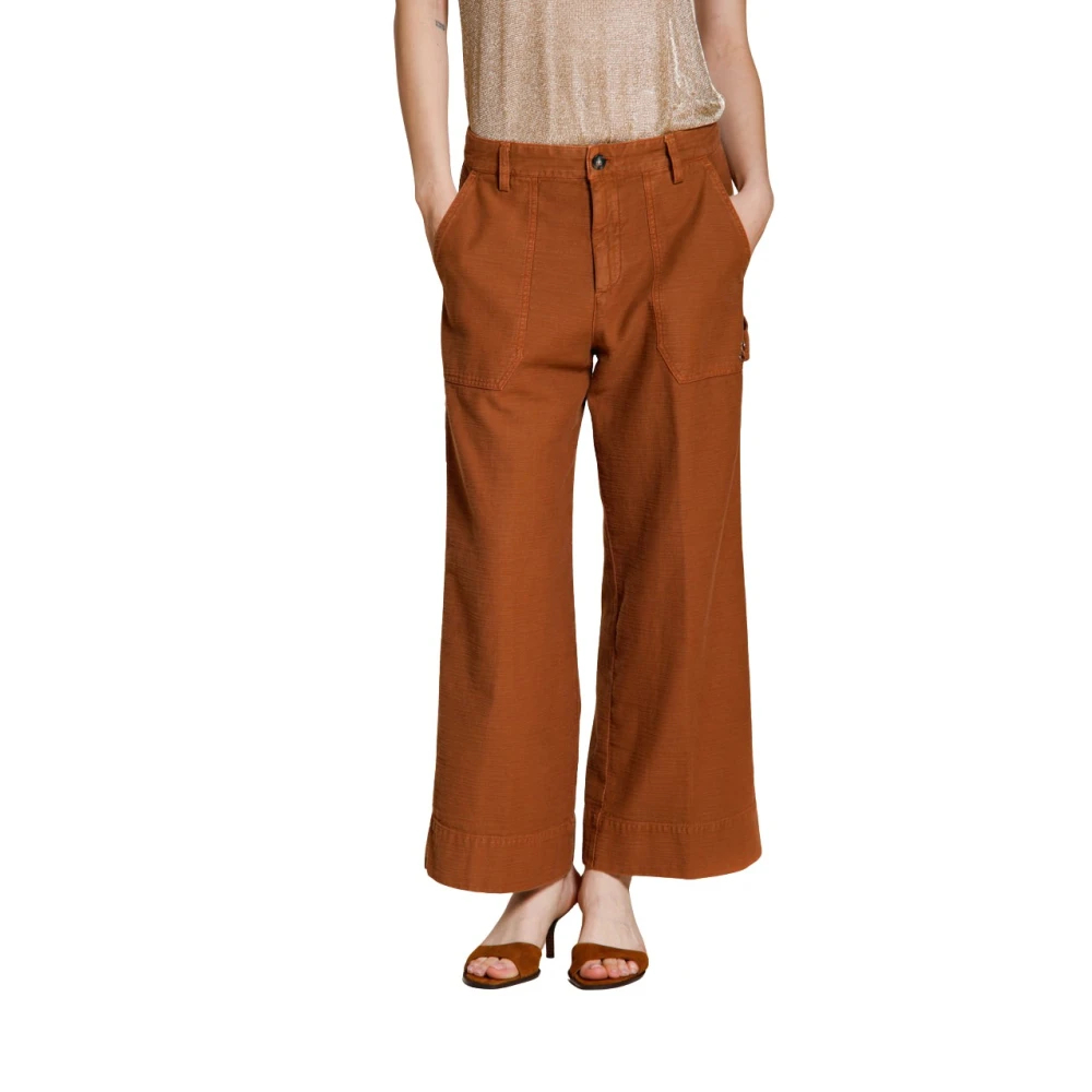 Mason's Damen Braun - Dallas Wide Cargo Pants - Trousers - S