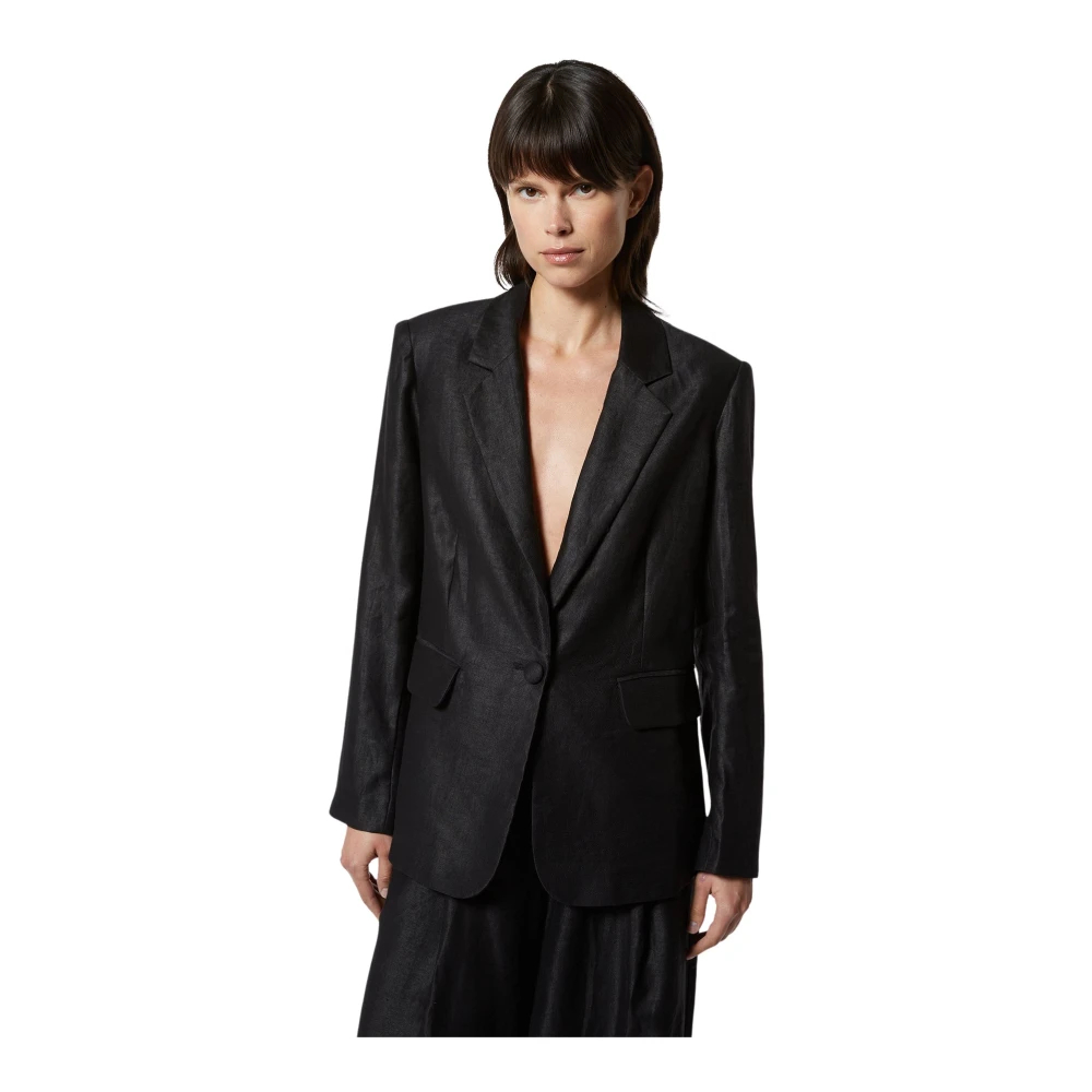 Silvian Heach Damen Schwarz - Oversize Blazer Mit Einfachem Knopfverschluss - Jackets - K - M