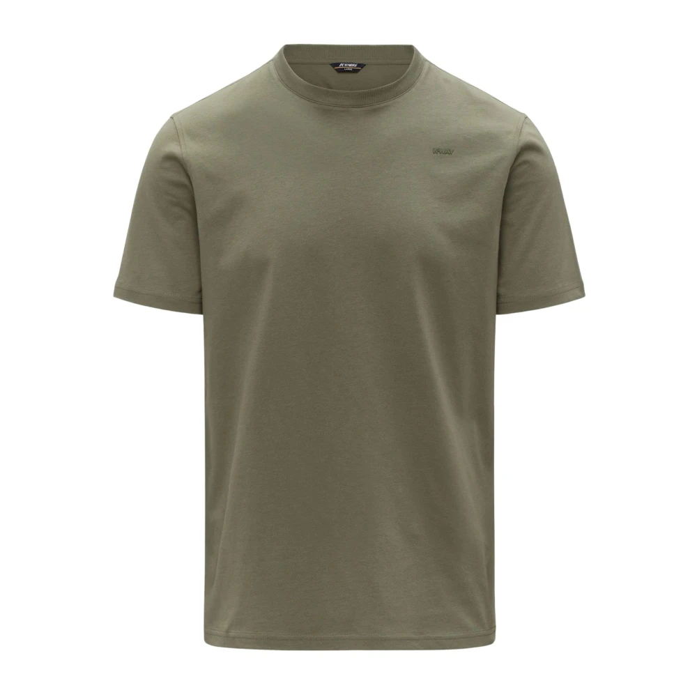 K-Way Herren Grün - Odom Jersey Micro Lettering Slim - Tops - S