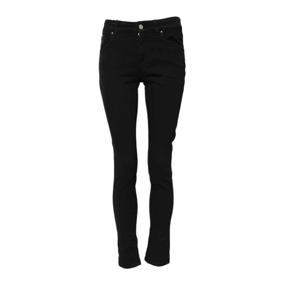 Dolce & Gabbana Damen Schwarz - E Skinny Denim Jeans Mit Reißverschluss - Jeans - K - Xs