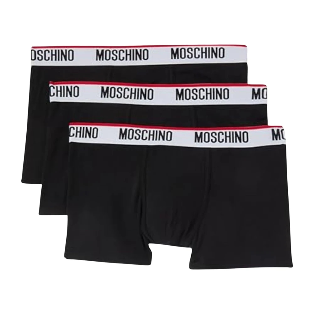 Moschino Herren Schwarz - Baumwoll Stretch Trunk Boxer Pack - Underwear - K -L