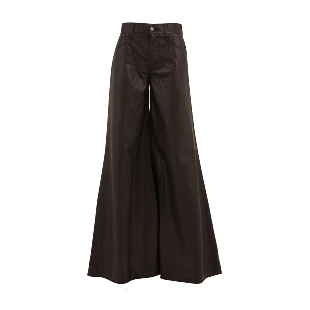 Cycle Damen Braun - Asia Mid Rise Wide Leg Flared Jeans - Trousers - W26