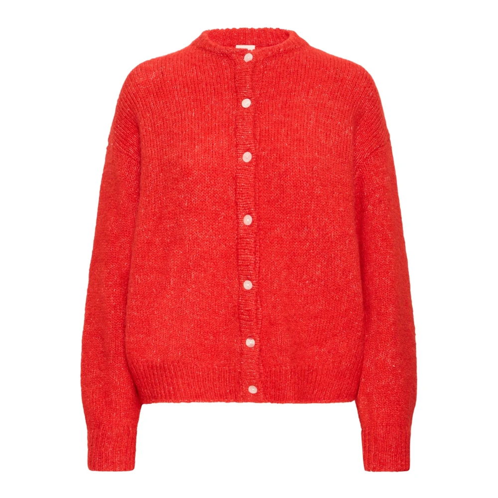 Ichi - Strickjacke - Knitwear - Damen - Rot - Xs