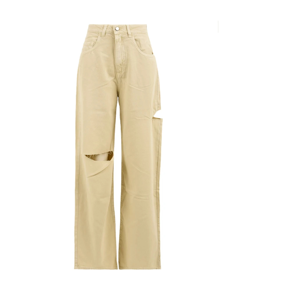 Icon Denim Damen Beige - Poppy Wide Leg Jeans - Jeans - W26