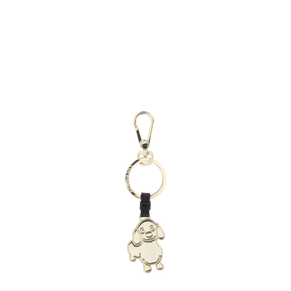 Coccinelle Damen Noir Schlüsselanhänger Aus Leder Und Metall Basic Metal - Bild 3