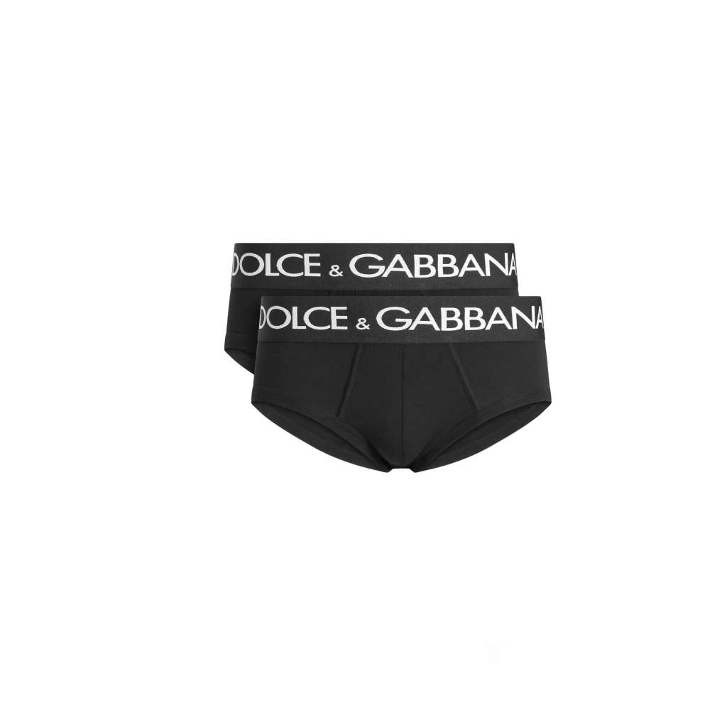Dolce & Gabbana Herren Schwarz - E Brando Brief 2Er-Pack Unterwäsche - Underwear - K - 3XL