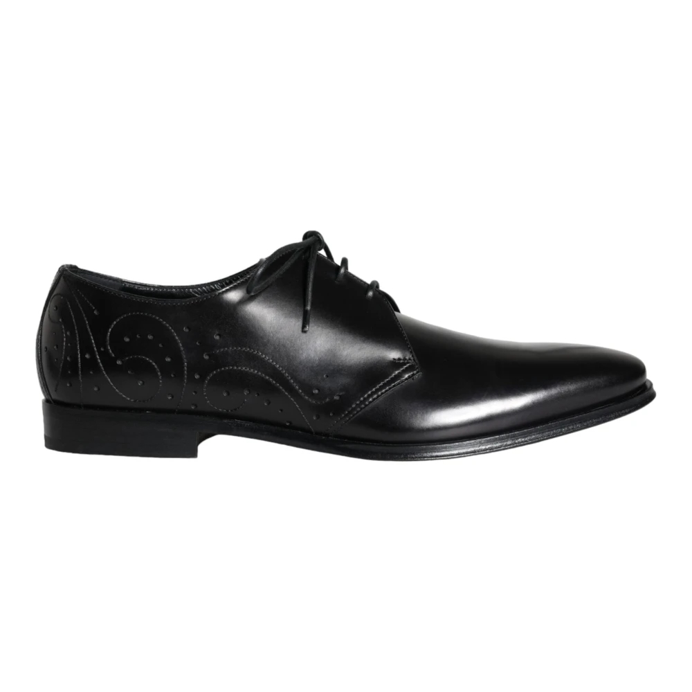 Dolce & Gabbana Herren Schwarz - E Kalbsleder Derby Anzugschuhe - Shoes - K -43 Eu