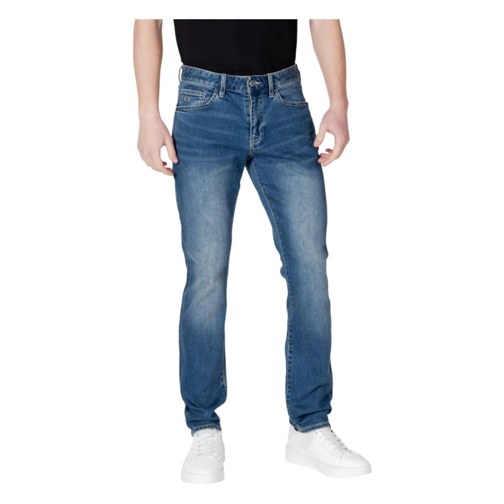 Armani Exchange Herren Blau - Klassische E Reißverschluss-Jeans Mit Taschen - Jeans - W38 L32