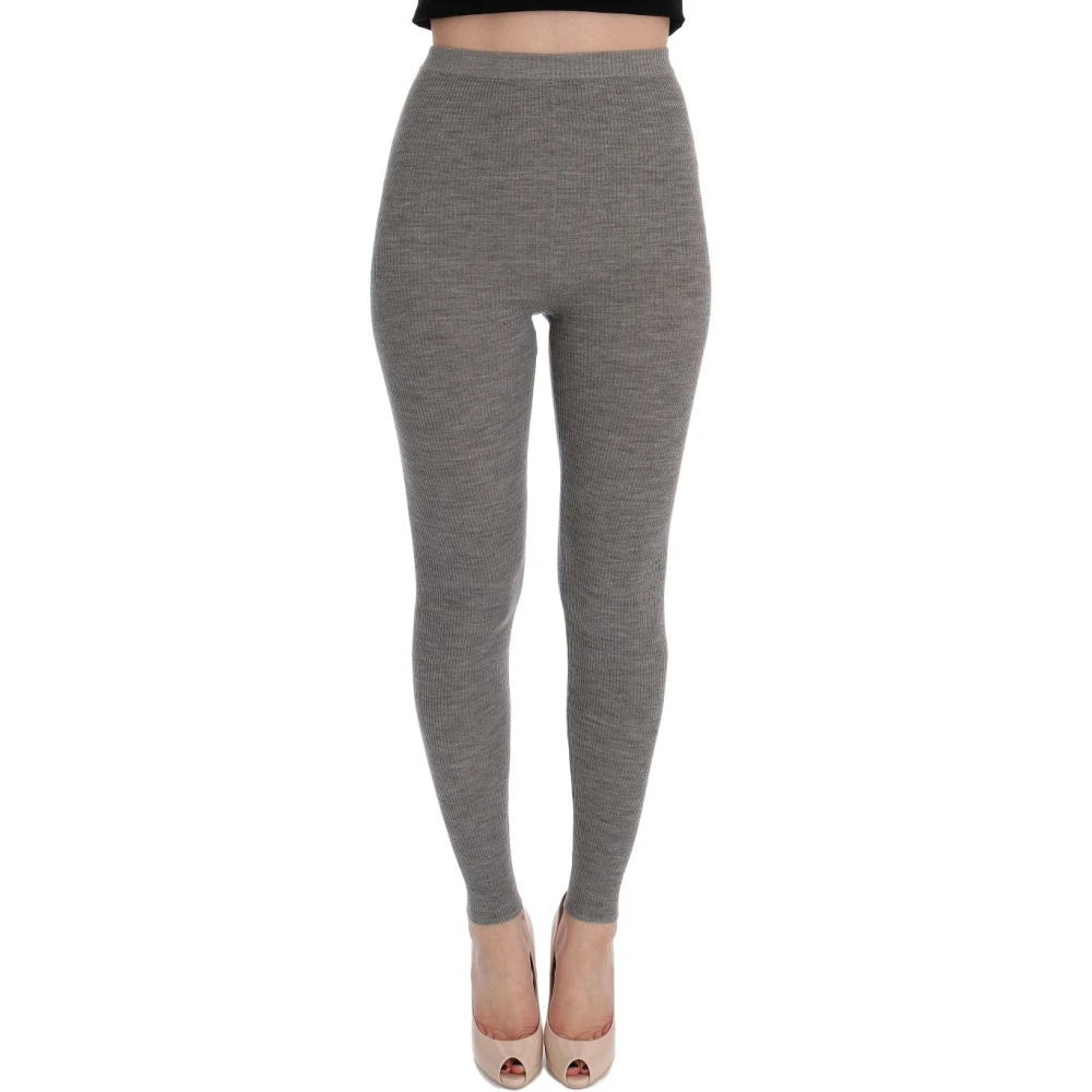 Dolce & Gabbana Damen Grau - High Waist Stretch Tights - Trousers - S