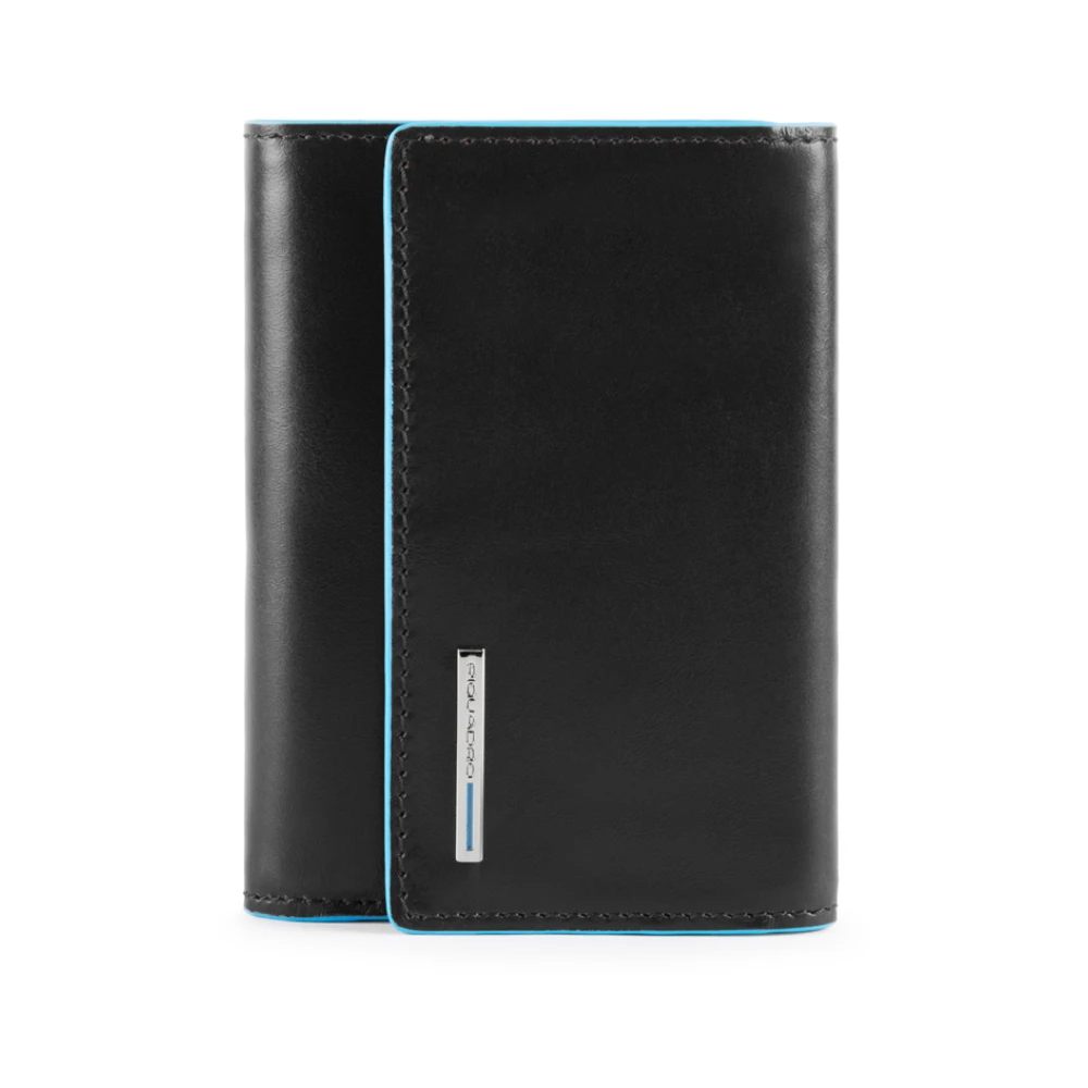 Piquadro Damen Schwarz - Kleines Portemonnaie Aus Leder Mit Kreditkartenfächern- Rfid-Geschützt - Accessories - K - One Size