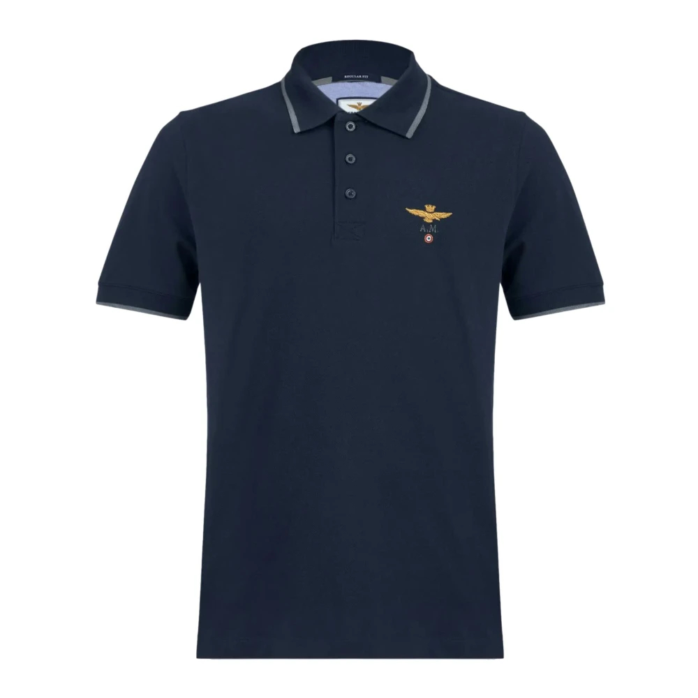 Aeronautica Militare Herren Blau - Piqué Cotton Polo 261Po1308up00082 - Tops - Xl