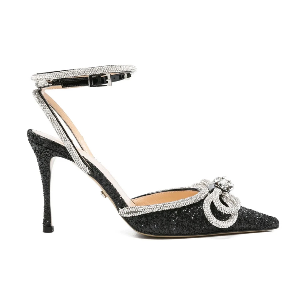 Mach & Mach Damen Schwarz - E Glitzer High Heels - Shoes - K - 38 Eu