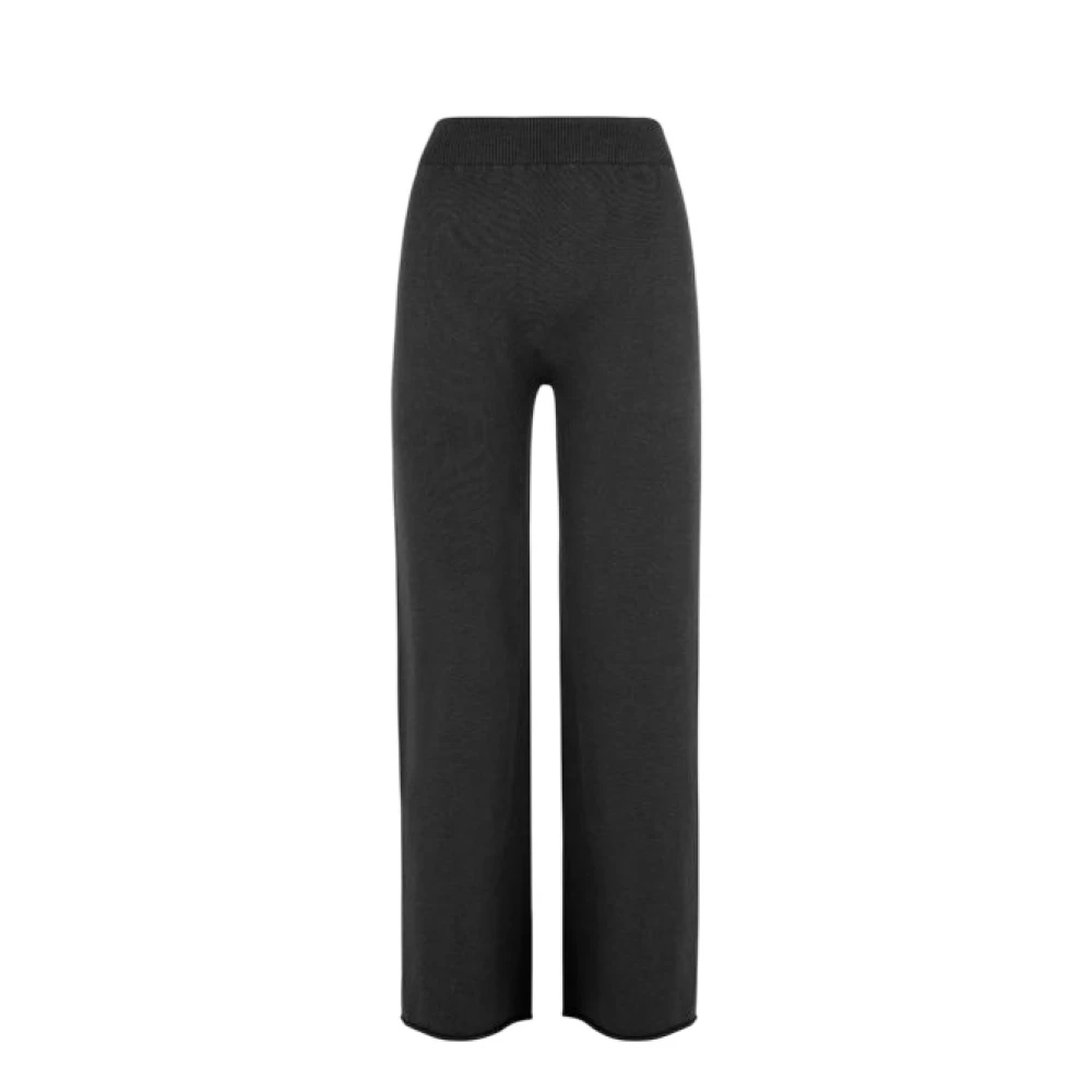 Armani Exchange Damen Schwarz - Wollmischung Wide Hosen - Trousers - K - Xs