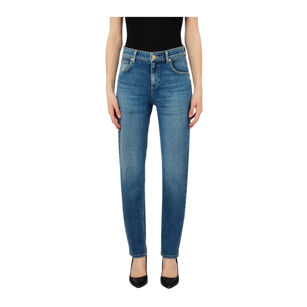 Liu Jo Damen Blau - Schmal Geschnittene High-Rise-Jeans - Jeans - W26